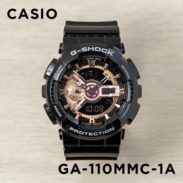 Casio G Shock カシオ Gショック Ga 110mmc 1ajf 腕時計 メンズ キッズ 子供 男の子 アナデジ 防水 ブラック 黒 ローズ ゴールド