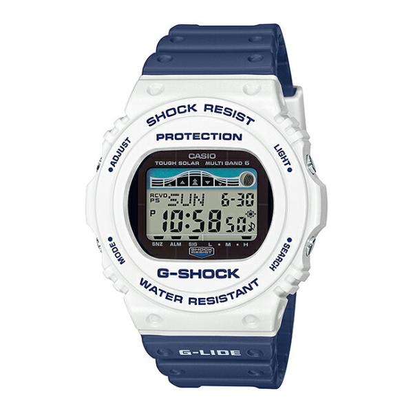 Casio G Shock カシオ Gショック Gライド Gwx 5700ss 7jf 腕時計 メンズ キッズ 子供 男の子 デジタル 電波 ソーラー ソーラー電波時計 防水 ホワイト 白 ネイビ