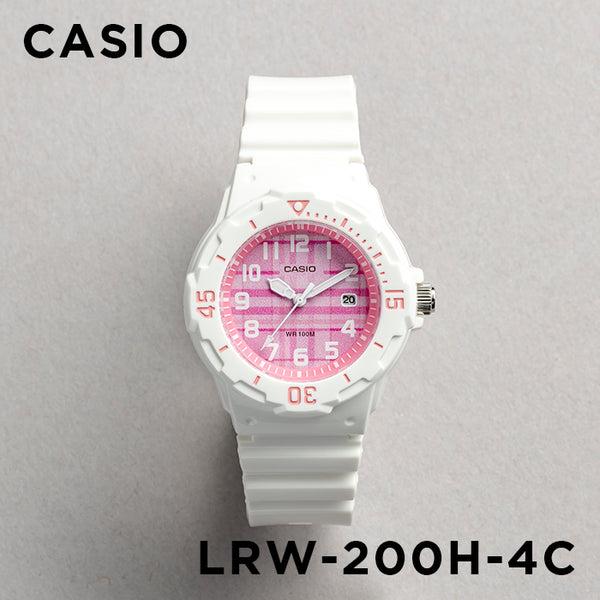 10年保証 日本未発売 Casio カシオ スポーツ レディース Lrw 0h 4c 腕時計 キッズ 新色 子供 チープカシオ チプカシ ピンク 日付 防水 白 アナログ ホワイト 女の子