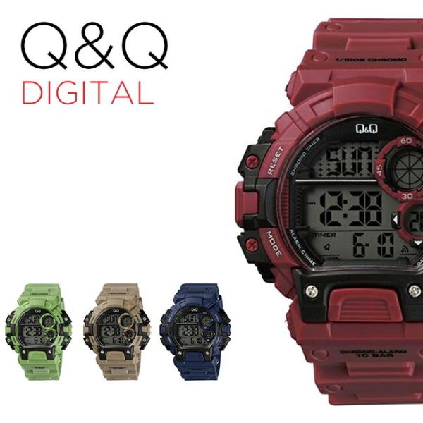 日本未発売 Citizen シチズン Qamp Q メンズ 腕時計 レディース キッズ 子供 男の子 女の子 逆輸入 チープシチズン チプシチ デジタル レッド 赤 ブラック 黒