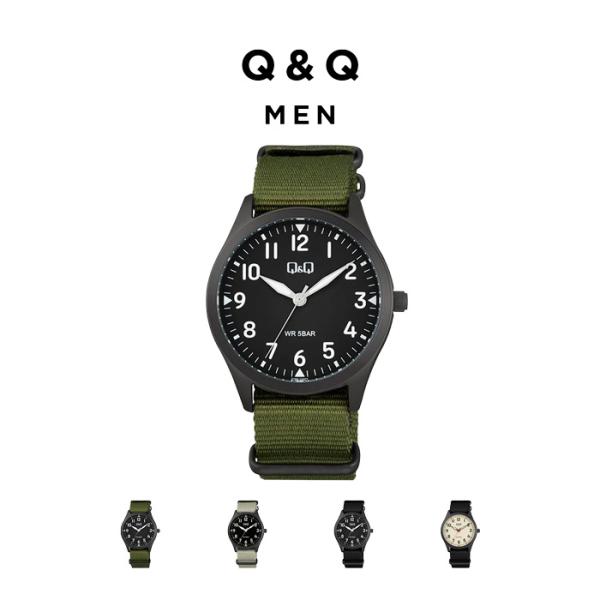 CITIZEN Q&Q MEN Q76B 腕時計 時計 ブランド メンズ キッズ 子供 男の子 逆輸入 男子 チプシチ アナログ 防水 ナイロンベルト 日本未発売 ギフト プレゼント