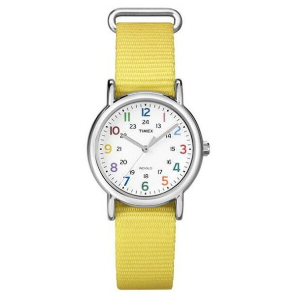Timex タイメックス ウィークエンダー セントラルパーク レディース T2p369 ブランド品 腕時計 黄色 アナログ ナイロンベルト ホワイト イエロー 白