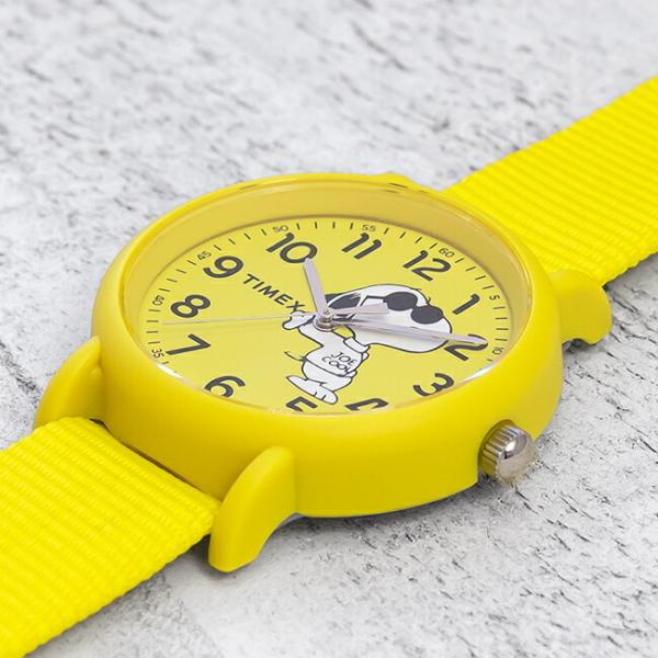 日本未発売 Timex タイメックス ピーナッツ 永遠の定番 ウィークエンダー 34mm Tw2t 黄色 アナログ レディース スヌーピー 腕時計 メンズ ナイロンベルト イエロー