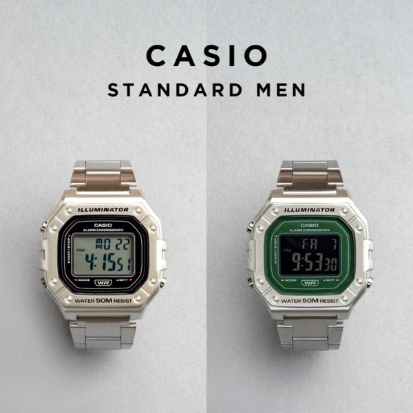 CASIO STANDARD MEN カシオ W-218HD 腕時計 時計 ブランド メンズ レディース チープカシオ チプカシ デジタル 日付 防水 メタル 日本未発売 ギフト プレゼント