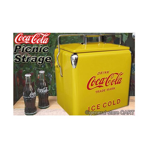 コカ・コーラ レトロ ピクニックストレージ イエロー クーラーボックス