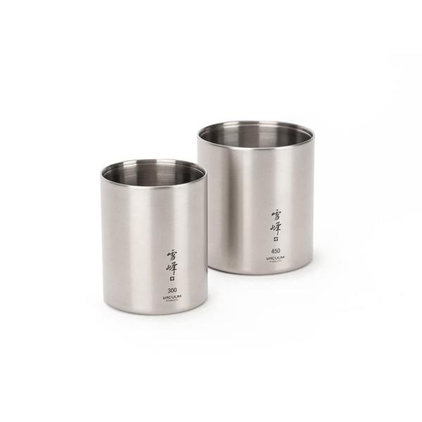 スノーピーク 真空雪峰スタッキングマグ 300/450  セット SET-123 スノーピーク(snow peak) 真空雪峰スタッキングマグ 300/450 マット