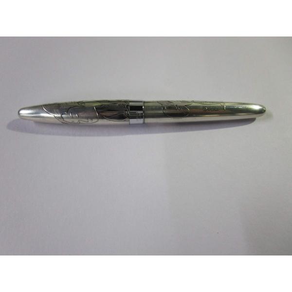 中古 PILOT パイロット 万年筆 シルバーン 浮世絵 極細字 初期型 : ぽ