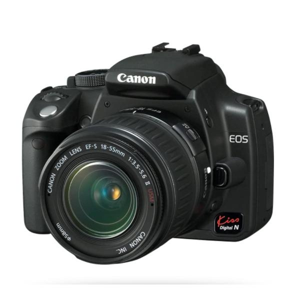 （中古品）Canon EOS kiss Digital N レンズキットブラック商品写真はサンプル写真となっております。写真の商品が届くわけでは御座いません。用途機能として最低限の付属品はお送りいたしますが取扱説明書、リモコン等含まれていな...