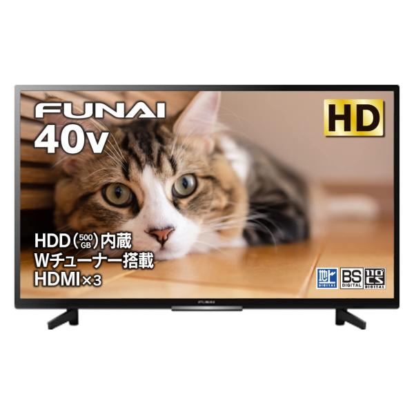 フナイ 40V型 液晶テレビ フルビジョン ブラック FL-40H2040 地上・BS
