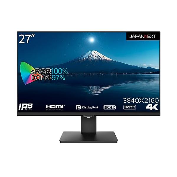 JAPANNEXT 27インチ モニター 4K UHD 3840x2160解像度 IPS