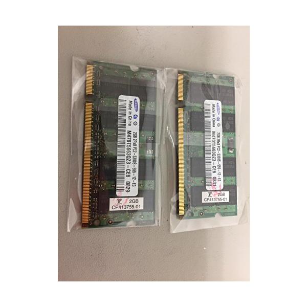 Samsung ノートPC用増設メモリ PC2-5300 (DDR2-667) 2GB×2枚＝4GB D2/N800-2GX2/E メモリモジュール バルク・各メーカノートパソコン対応可 日本サムスン BUFFALO同等 ノートPC用増設メモリ PC2-5300 (DDR2