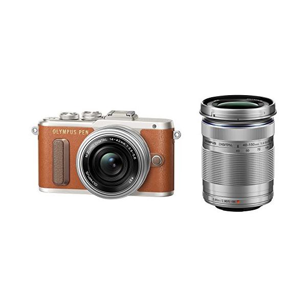 OLYMPUS PENシリーズのミラーレスカメラ2台まとめ売り OLYMPUS ミラーレス一眼 E-PL8 ダブルズームキット ブラウン : ぽ