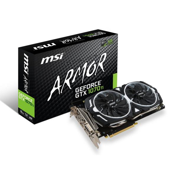 MSI GeForce GTX 1070 Ti ARMOR 8G グラフィックスボード VD6491 : ぽ