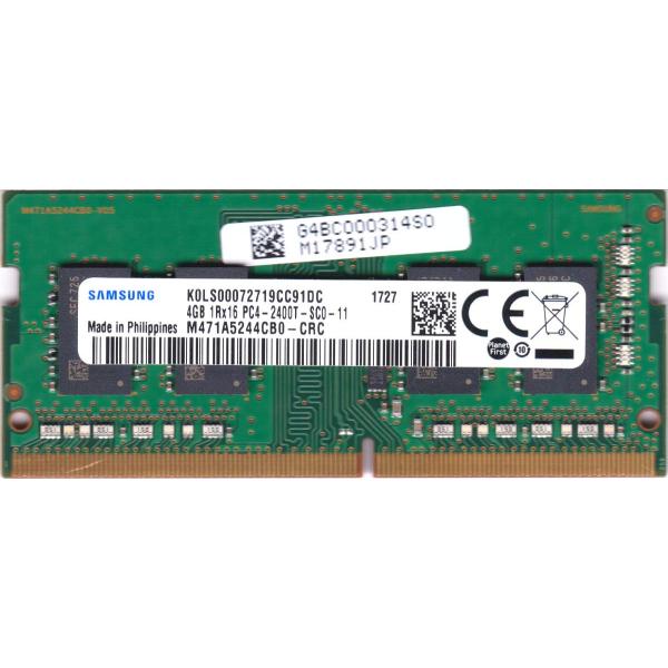 （中古品）SAMSUNG ORIGINAL サムスン純正 PC4-19200 DDR4-2400 4GB (512Mx16) 260pin SO-DI商品写真はサンプル写真となっております。写真の商品が届くわけでは御座いません。用途機能とし...