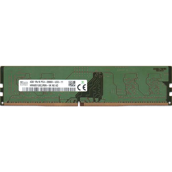 （中古品）Hynix DDR4 2666Mhz PC4-21300 CL19 1 2V デスクトップ メモリ モジュール 4GB商品写真はサンプル写真となっております。写真の商品が届くわけでは御座いません。用途機能として最低限の付属品はお送...