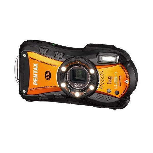 PENTAX 防水デジタルカメラ Optio WG-1 GPS シャイニーオレンジ 約1400万画素 10m防水 OPTIOWG-1GPSO