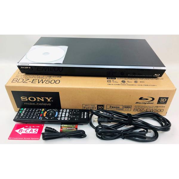 （中古品）SONY 500GB 2チューナー ブルーレイレコーダー BDZ-EW500商品写真はサンプル写真となっております。写真の商品が届くわけでは御座いません。用途機能として最低限の付属品はお送りいたしますが取扱説明書、リモコン等含まれ...