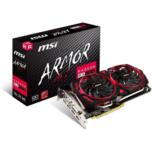 （中古品）MSI Radeon RX 580 ARMOR MK II 8G OC グラフィックスボード VD6544商品写真はサンプル写真となっております。写真の商品が届くわけでは御座いません。用途機能として最低限の付属品はお送りいたします...