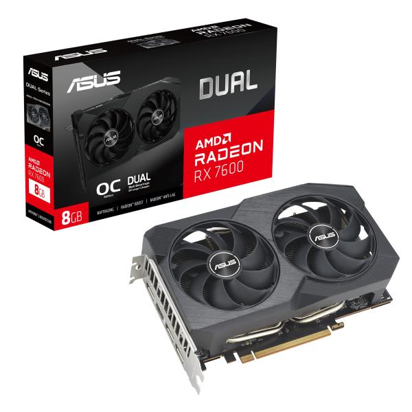 ASUS Dual Radeon? RX 7600 V2 OCエディション 8GB GDDR6 グラフィック
