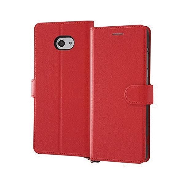スマホケース アンドロイドスマホ用ケース かんたんスマホ 2 A001kcbasio 4 手帳型ケース シンプル マグネット レッド グローバルセレクション Yahoo 店 通販 Yahoo ショッピング