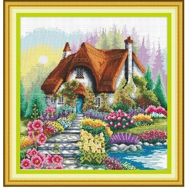 クロスステッチ 刺繍キット Flower Garden森の別荘 クロスステッチキット クロスステッチ ししゅう糸 刺繍糸 刺繍針 刺繍キット 73 4tuq P7pg Gambaru ショップ 通販 Yahoo ショッピング