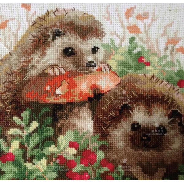 クロスステッチ刺繍キット Dmc刺繍糸 今季も再入荷 14ct 図案印刷なし ハリネズミ