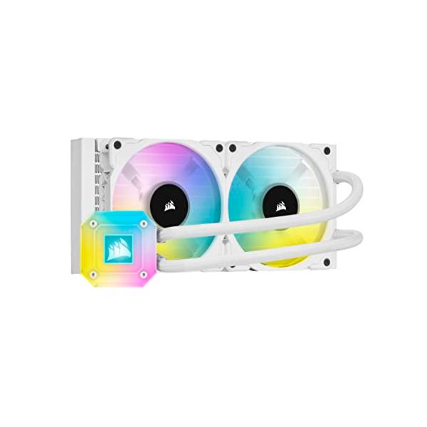 corsair h100i elite capellix 簡易水冷 ホワイト iCUE H100i ELITE CAPELLIX XT Liquid CPU Cooler, White