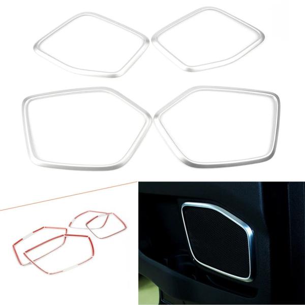 並行輸入品 車内スピーカードアトリム フォードエクスプローラー用サウンドカバー2011 2012 2013 2014クロームabsプラスチックピース/セット