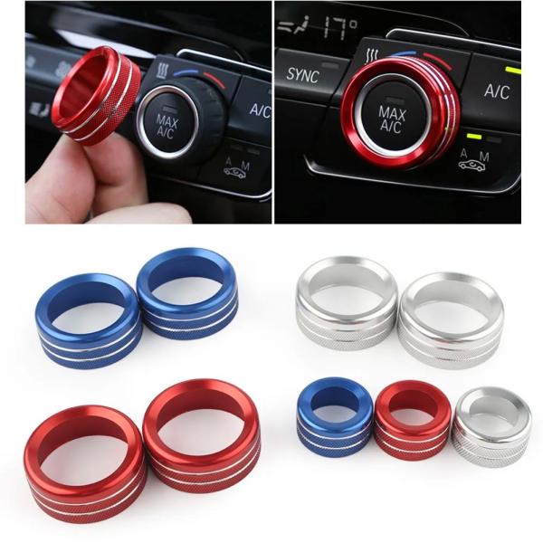 並行輸入品 カーオーディオ空調スイッチ制御ノブトリムリングカバー装飾BMW 1 2 3 4 5 6 7シリーズGT X1 X3 X4 X5 X6