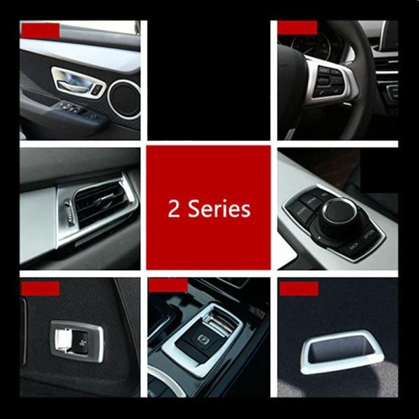並行輸入品 BMW 2シリーズアクティブツアラー218I220I Pファイルボタンフレームデコレーション用クロームABSカードアオーディオスピーカーサークルカバ