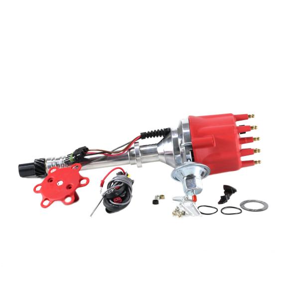 【並行輸入品】GM シボレー 90° V6 200-262 3.3 L 3.8L 4.3 L 用最 ディストリビューター PROシリーズ レディトゥランディストリビューター レッドキャップ