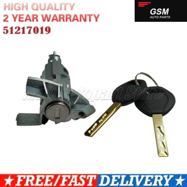 並行輸入品 BMW X5 E53 2000-2006 左ハンドル用席ドアロック シリンダー バレル アセンブリ キー2個付き カ