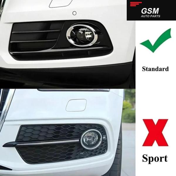 並行輸入品 アウディ Q5 8R 2013 - 16 フォグランプ カバー ハニカム六角形フロント グリル 8R0807681M 8R0807682M