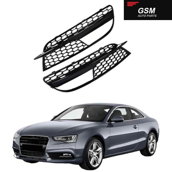 並行輸入品 アウディ A5 2012-16 S-LINE SPORTBACK フロント バンパー フォグランプ グリルカバー