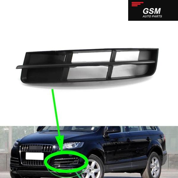 並行輸入品 アウディ Q7 2010-2015 Mパッケージ フロント バンパー フォグランプ グリル