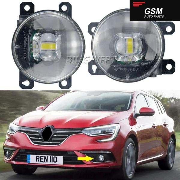 並行輸入品 ルノー メガーヌ 4 グラン LED レンズ フォグランプ DRL 12V H11 デイタイム 2個