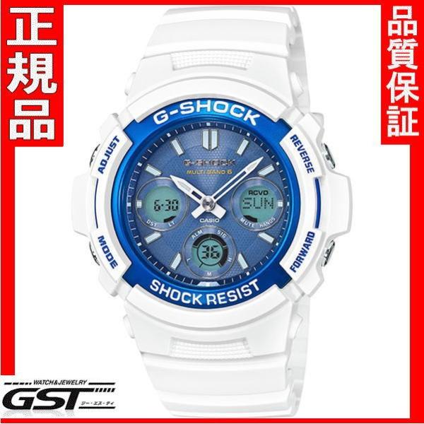 美品 CASIO G-SHOCK AWG-M100SWB-7AJF 白×青 AWG-M100SWB-7AJFサポートページ | CASIO