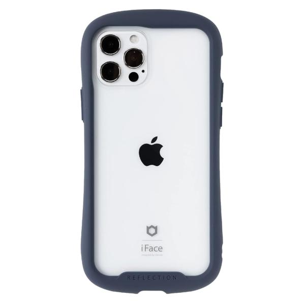 他サイト： iFace Reflection iPhone 12/12 Pro ケース クリア 強化ガラス (ネイビー)【米国MIL規格取得 ストラップホール付き】の商品画像