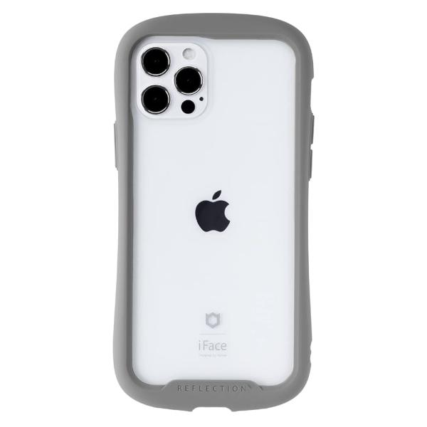 他サイト： iFace Reflection iPhone 12/12 Pro ケース クリア 強化ガラス (グレー)【耐衝撃 米国MIL規格取得 ストラップホール付き】の商品画像