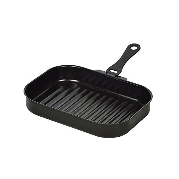 パール金属 セラクッキング ハンドル付角型グリルパン 2517cmウェーブ HB2589