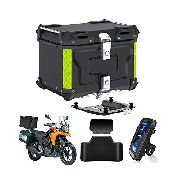 返品交換不可 バイクリアボックス アルミトップケース 65L Silver 銀