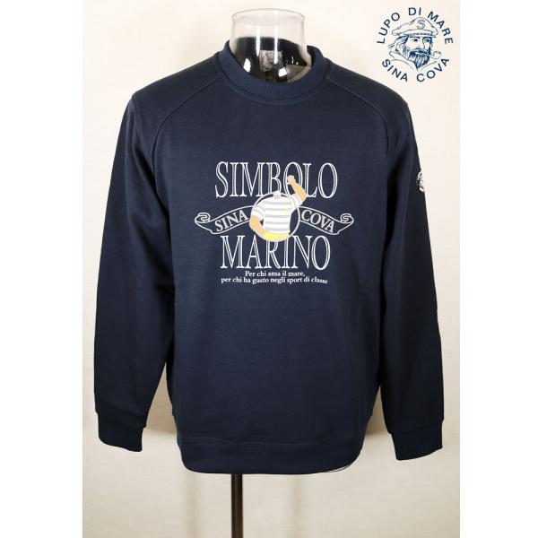 ★２０２４ 春夏 ・40％OFF【gs1】シナコバ【*001*】クルーネックトレーナー＜Lサイズ・LLサイズ＞ネイビー-ec1