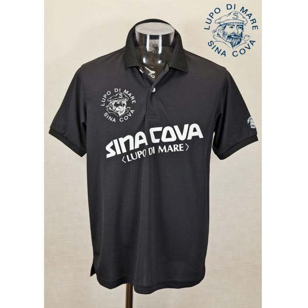 ★シナコバ【*001*】＜３０％ＯＦＦ・SINA COVA & Guest-One コラボポロシャツ　限定品＞春夏半袖ポロシャツ＜M・L・LLサイズ＞ブラック-kg514