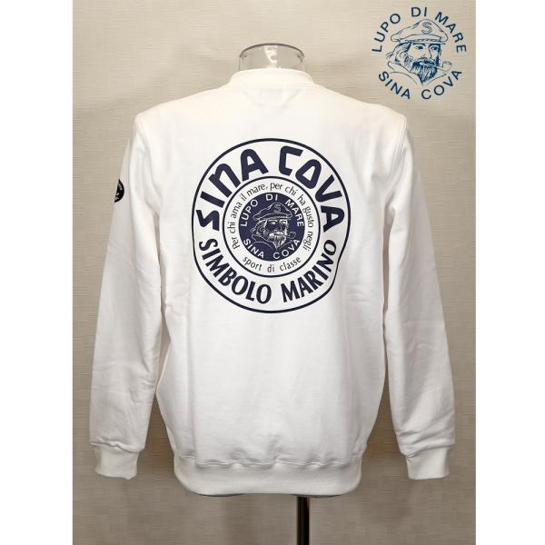 ★シナコバ【*BIG SALE*】50％OFF・SINA COVA & Guest-One コラボ　限定品  秋冬トレーナー＜キングサイズ＞ホワイト-kt142