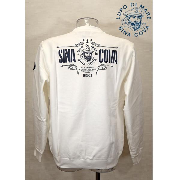 ★シナコバ＜４０％OFF・SINA COVA & Guest-One コラボ　限定品＞秋冬トレーナー＜Mサイズ・Ｌサイズ・ＬＬサイズ＞オフ白-kt165