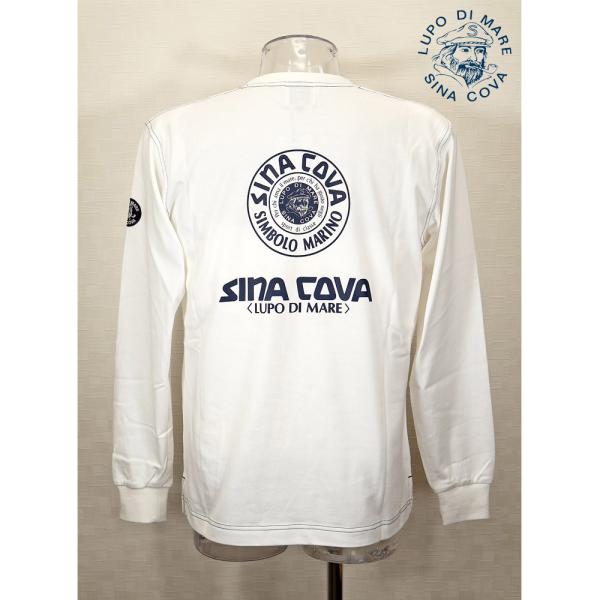 ★シナコバ【*001*】＜４０％OFF・SINA COVA & Guest-One コラボＴシャツ　限定品＞秋冬長袖Ｔシャツ＜キングサイズ＞白-kt206