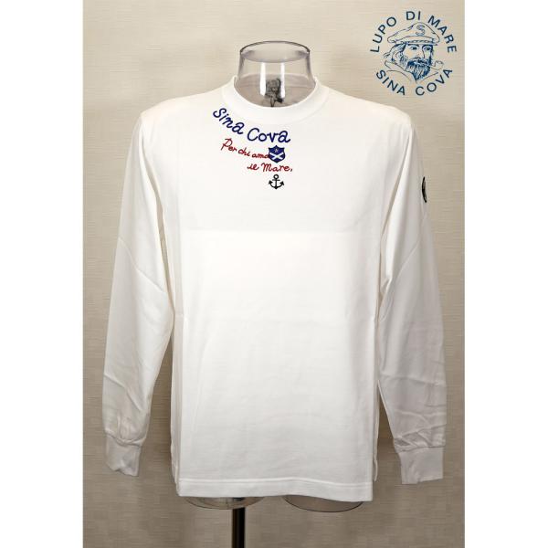 ★シナコバ【*001*】＜２０％ＯＦＦ・SINA COVA & Guest-One コラボＴシャツ　限定品＞秋冬  長袖Ｔシャツ＜キングサイズ＞白-kt286