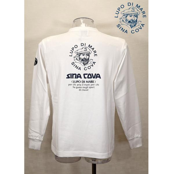 ★シナコバ【*001*】＜２０％ＯＦＦ・SINA COVA & Guest-One コラボＴシャツ　限定品＞秋冬  長袖Ｔシャツ＜Mサイズ・Ｌサイズ・ＬＬサイズ＞ホワイト-kt354