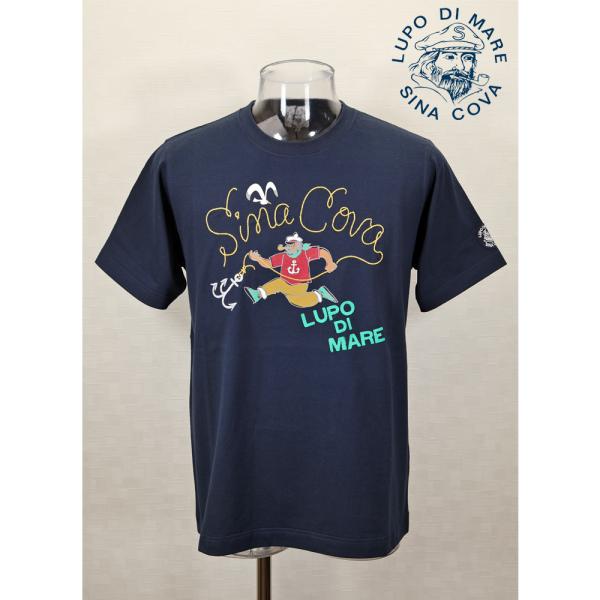★シナコバ【*001*】【25周年*001*】50%OFF【gs1】  春夏半袖Tシャツ＜Mサイズ・Lサイズ・LLサイズ＞ネイビー-kx313