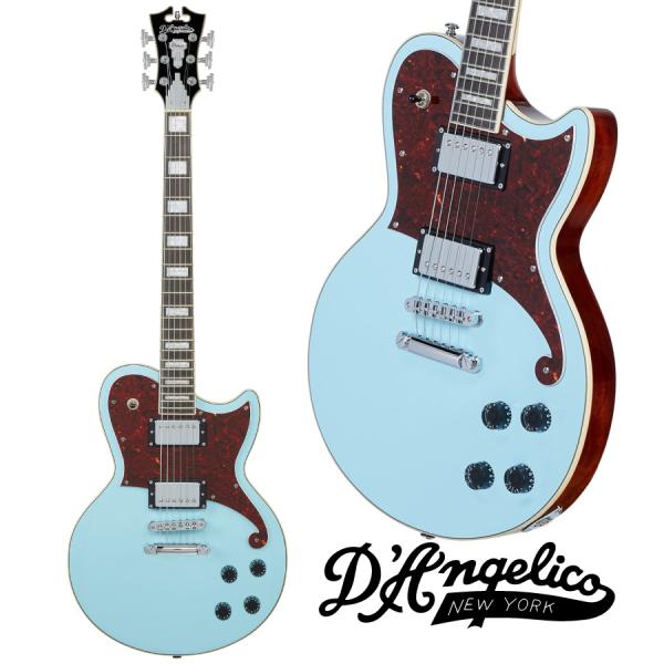 D'Angelico Premier Atlantic -Sky Blue Top Natural Mahogany Back and Sides-�s�G���L�M�^�[�t
